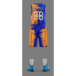 Basketball Kit Orang Blue Magic #102