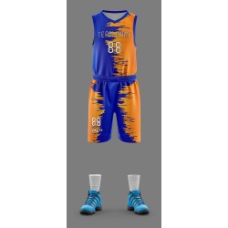 Basketball Kit Orang Blue Magic #102